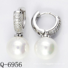 Neueste Styles Cultured Perlen Ohrringe 925 Silber (Q-6956)